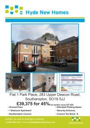 Flat 1 Park Place, 283 Upper Deacon Road ... - Hyde New Homes