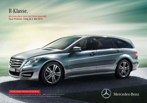 Preisliste R-Klasse - Mercedes-Benz Schweiz