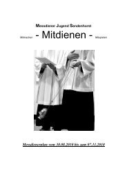 Messdienerplan ab 30.08.2010 - Messdiener Sendenhorst