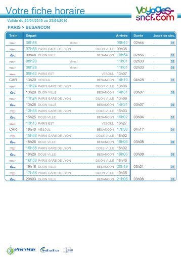 eVeryWay - Time table - DUO nv - MEDTEC France