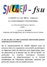 des Professeurs de LycÃ©e Professionnel Scrutin du 2 ... - snuep