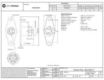 PSG01567 Chassis Plug - Mini DIN 6 P Specifications: - Farnell