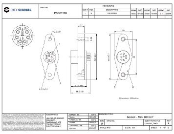 PSG01569 Socket - Mini DIN 6 P - Farnell