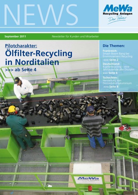 Ölfilter-Recycling in Norditalien - MeWa Recycling Maschinen und ...