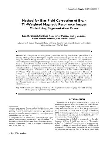 Method for Bias Field Correction of Brain T1-Weighted Magnetic ...