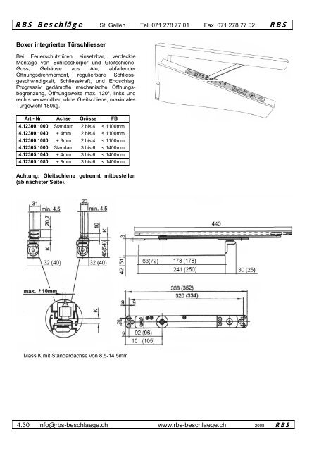 geze boxer - Rbs-beschlaege.ch