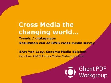 Cross media workflows - Ghent Workgroup