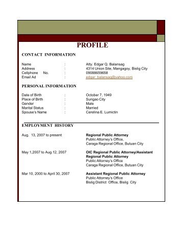 PROFILE - Public Attorney's Office Philippines