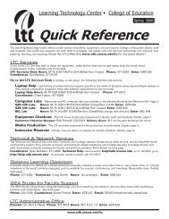 Quick Reference Services Directory - The College of Education ...