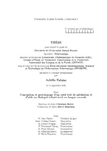Conception et prototypage d'un outil web de ... - Achille Falaise