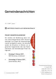 Gemeindenachrichten - Gemeinde Quarten