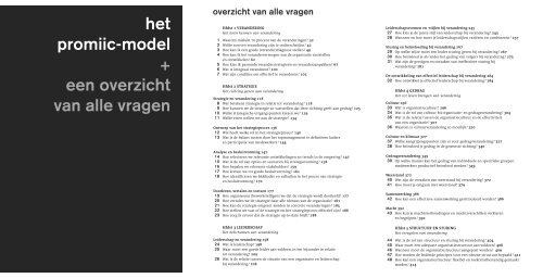 Overzicht vragen en het PROMIIC-model - Change Management ...