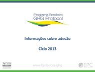 Informações sobre adesão Ciclo 2013 - Programa Brasileiro GHG ...