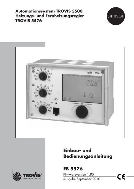 Einbau- und Bedienungsanleitung EB 5576 - WP - Energie