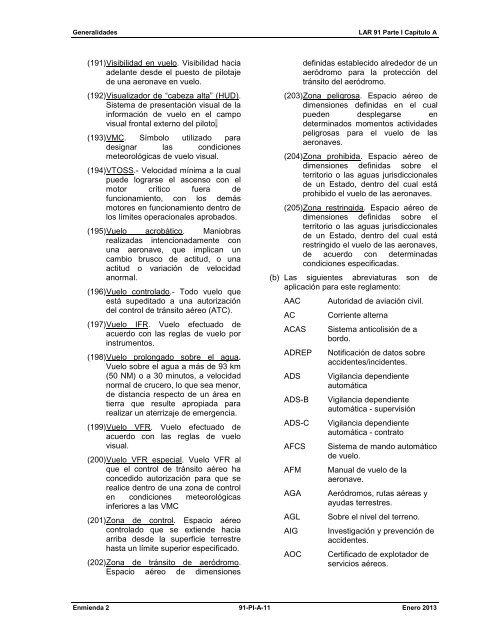 Reglamento AeronÃ¡utico Latinoamericano LAR 91 Reglas ... - ICAO