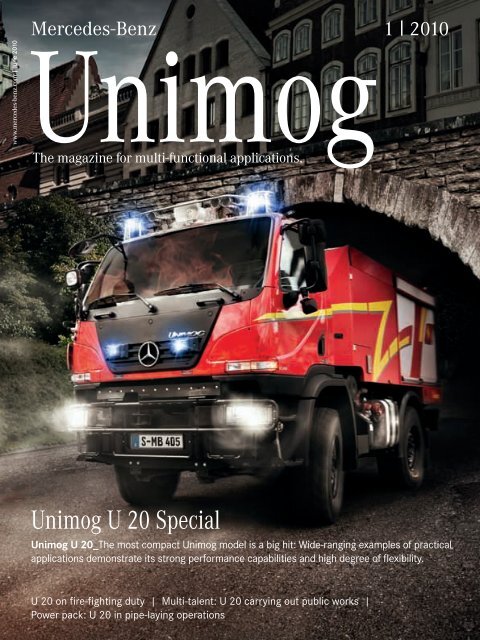 Unimog U300 and U400 Tractor Brochure Leaflet Implement Carrier Launch year 2000 