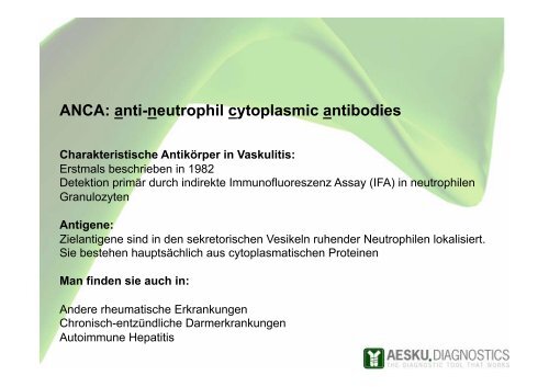 Vaskulitis: Von der Diagnose zur Prognose - (GFID) eV