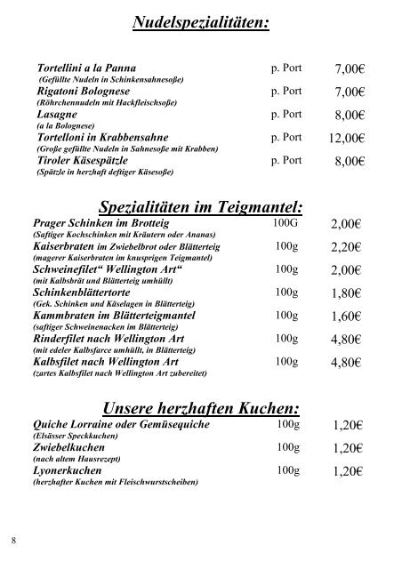 Unsere kalten Buffets - Metzgerei HACHENTHAL