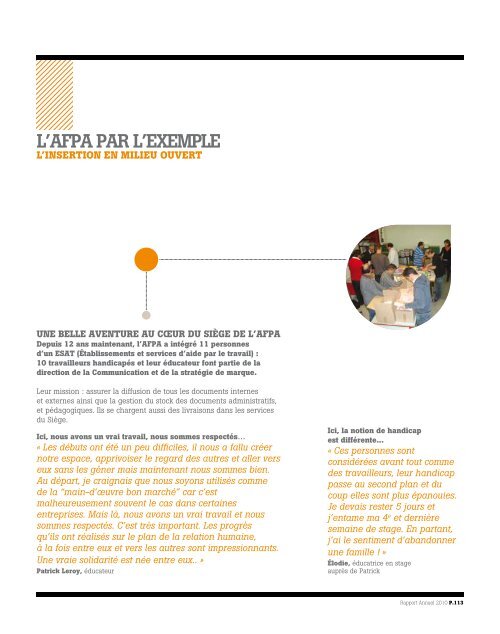 Afpa 2010 - Rapport annuel - Centre Inffo