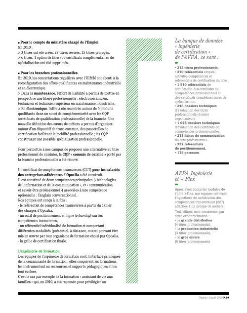 Afpa 2010 - Rapport annuel - Centre Inffo
