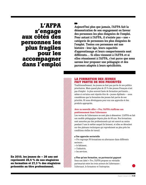 Afpa 2010 - Rapport annuel - Centre Inffo