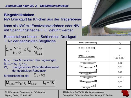 Prof. Dr.-Ing. Karsten GeiÃler StahlbrÃ¼cken EC3-2 im ... - VSVI