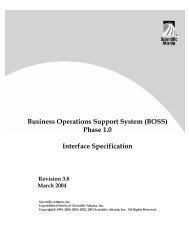 Business Operations Support System (BOSS ... - Scientific Atlanta