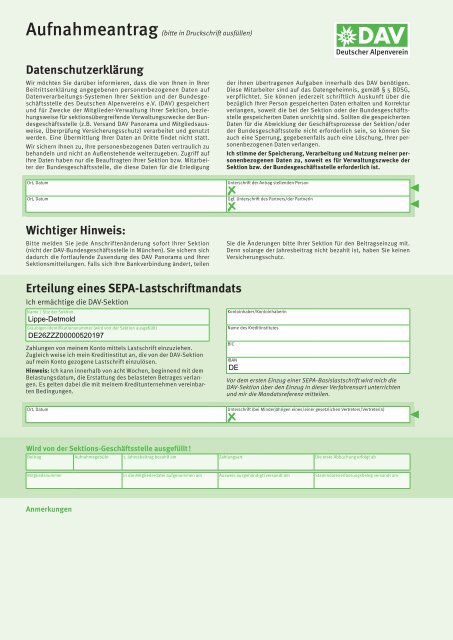 PDF-Formular - Alpenverein Sektion Lippe-Detmold