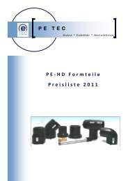 P E - H D Formteile Preisliste 2011 - PE TEC