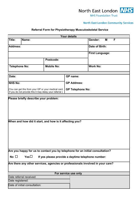 Physiotherapy Registration Form physiotherapy-registration-form