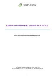 Contenitori in plastica - 3GPlastik