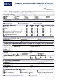 Inspection Requisition Form - Intertek
