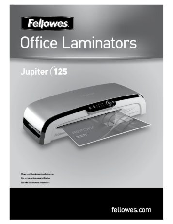Jupiter 125 Laminator Manual - Paper Machines