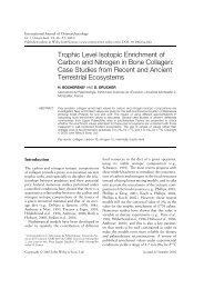 Trophic level isotopic enrichment of carbon and nitrogen in bone ...