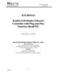 RTL8019AS Realtek Full-Duplex Ethernet Controller with ... - ChipCAD