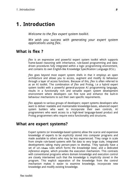 flex Expert System Toolkit - LPIS