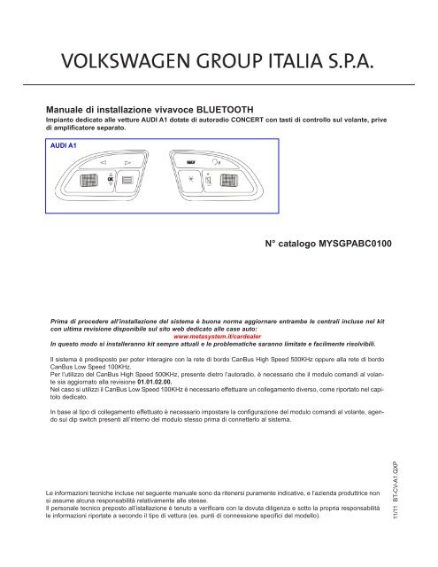 1111 MYSGPABC0100 AUDI A1 COM VOL.pdf - Meta System