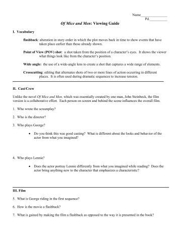 Mice And Men Summer Study Guide Answers