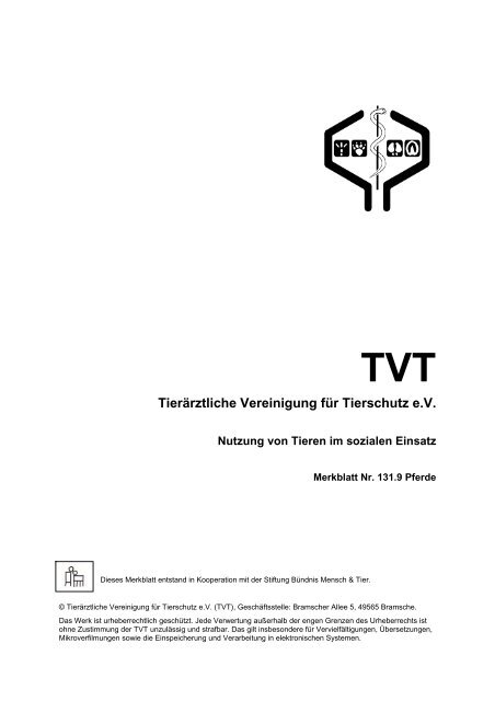 TVT Tierärztliche Vereinigung für Tierschutz eV