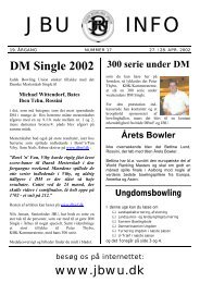 JBU INFO - Jydsk Bowling Union