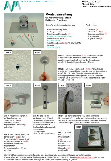 Anleitung Montage PR50 mittel - AVM-Technik GmbH