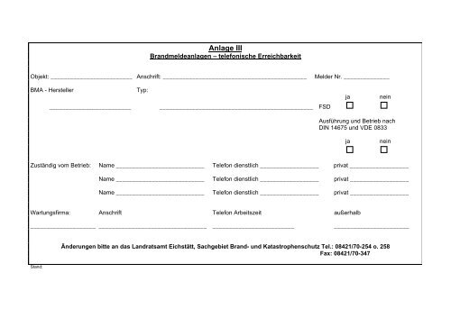 Anschaltrichtlinie für Brandmeldeanlagen der Feuerwehren in der ...