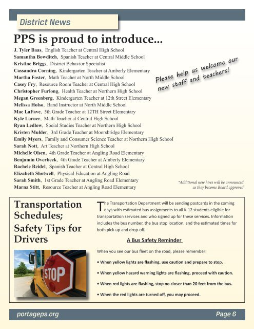 Inside PPS - Portage Public Schools