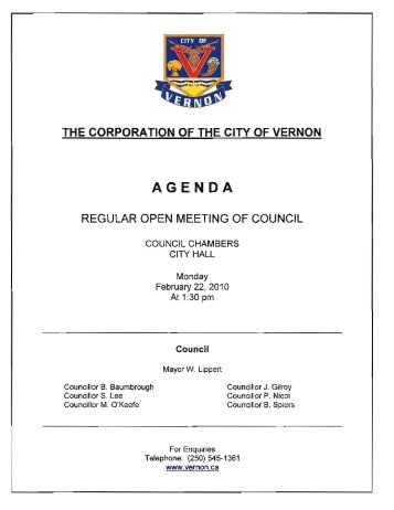 Agenda Package - City of Vernon