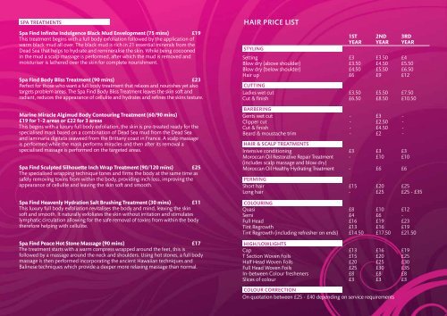 DOWNLOADTreatment price list