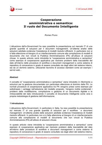 Il ruolo del Documento Intelligente - It Consult