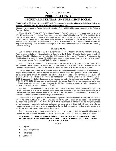 NOM-028-STPS-2004 - Normas Oficiales Mexicanas de Seguridad y ...