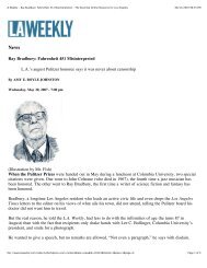 LA Weekly - Ray Bradbury: Fahrenheit 451 Misinterpreted - The ...