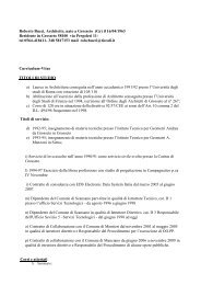 Curriculum dell'Arch. Roberto Bucci - Comune di Scansano