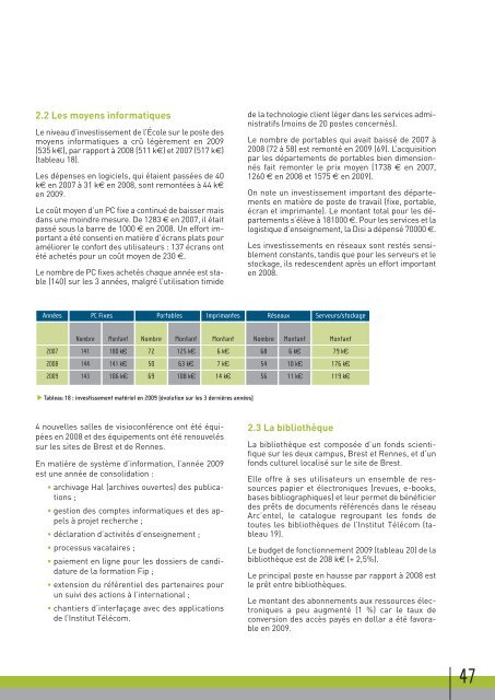 Le rapport d'activitÃ© 2009 (pdf) - TÃ©lÃ©com Bretagne